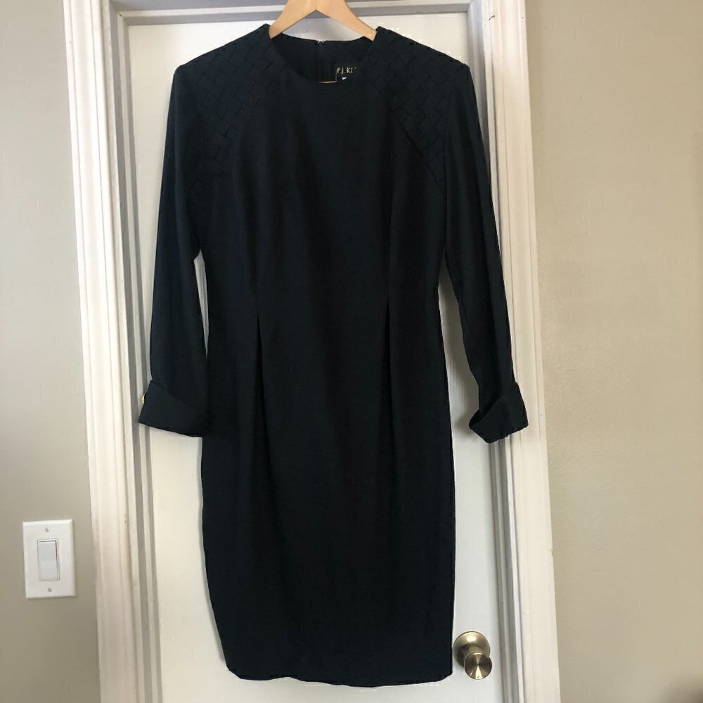 Vintage Paul Klein Black Dress -- Dynasty 80's!